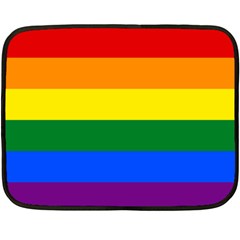 Lgbt Rainbow Pride Flag Double Sided Fleece Blanket (mini)  by lgbtnation