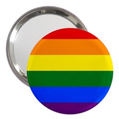 Lgbt Rainbow Pride Flag 3  Handbag Mirrors by lgbtnation