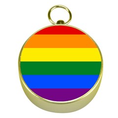 Lgbt Rainbow Pride Flag Gold Compasses