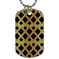 Arabic Pattern Gold And Black Dog Tag (one Side) by Nexatart