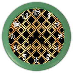 Arabic Pattern Gold And Black Color Wall Clock