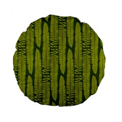 Fern Texture Nature Leaves Standard 15  Premium Round Cushions by Nexatart