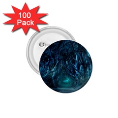 Trees Road Moonlight Avenue 1 75  Buttons (100 Pack)  by Nexatart