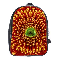 Flower Dahlia Red Petals Color School Bag (large) by Nexatart