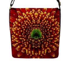 Flower Dahlia Red Petals Color Flap Closure Messenger Bag (l) by Nexatart