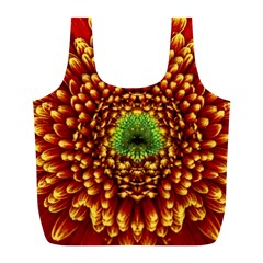 Flower Dahlia Red Petals Color Full Print Recycle Bag (l) by Nexatart