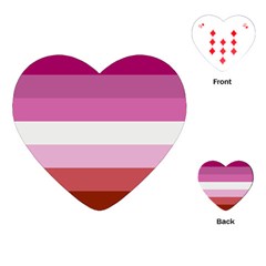 Lesbian Pride Flag Playing Cards (heart)