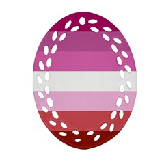 Lesbian Pride Flag Oval Filigree Ornament (two Sides) by lgbtnation