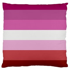 Lesbian Pride Flag Large Cushion Case (two Sides) by lgbtnation