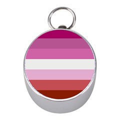 Lesbian Pride Flag Mini Silver Compasses