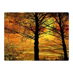 Nature Sunset Landscape Sun Double Sided Flano Blanket (mini)  by Pakrebo