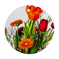 Tulip Gerbera Composites Broom Ornament (round)