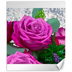 Rose Pink Purple Flower Bouquet Canvas 8  X 10  by Pakrebo