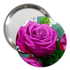 Rose Pink Purple Flower Bouquet 3  Handbag Mirrors by Pakrebo