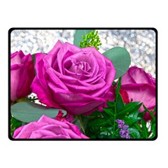 Rose Pink Purple Flower Bouquet Double Sided Fleece Blanket (small)  by Pakrebo