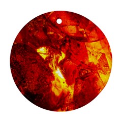 Bernstein Burning Stone Gem Ornament (round)