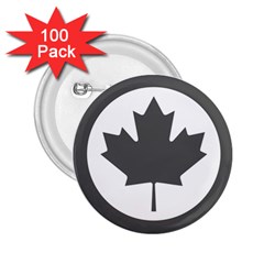 Roundel Of Canadian Air Force - Low Visibility 2 25  Buttons (100 Pack)  by abbeyz71