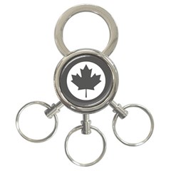 Roundel Of Canadian Air Force - Low Visibility 3-ring Key Chain by abbeyz71