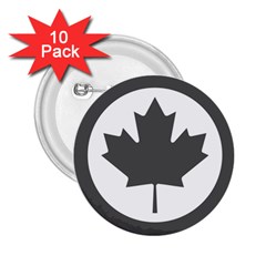 Roundel Of Canadian Air Force - Low Visibility 2 25  Buttons (10 Pack)  by abbeyz71