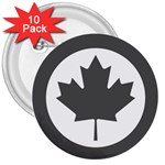Roundel of Canadian Air Force - Low Visibility 3  Buttons (10 pack)  Front