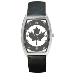 Roundel Of Canadian Air Force - Low Visibility Barrel Style Metal Watch