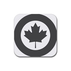 Roundel Of Canadian Air Force - Low Visibility Rubber Coaster (square)  by abbeyz71