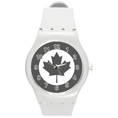 Roundel Of Canadian Air Force - Low Visibility Round Plastic Sport Watch (m) by abbeyz71