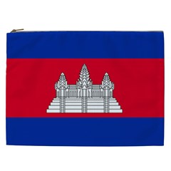 National Flag Of Cambodia Cosmetic Bag (xxl) by abbeyz71