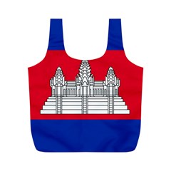 National Flag Of Cambodia Full Print Recycle Bag (m) by abbeyz71