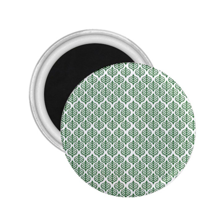 Green Leaf Pattern 2.25  Magnets