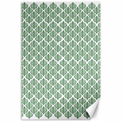 Green Leaf Pattern Canvas 24  X 36 