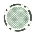 Green Leaf Pattern Poker Chip Card Guard Front