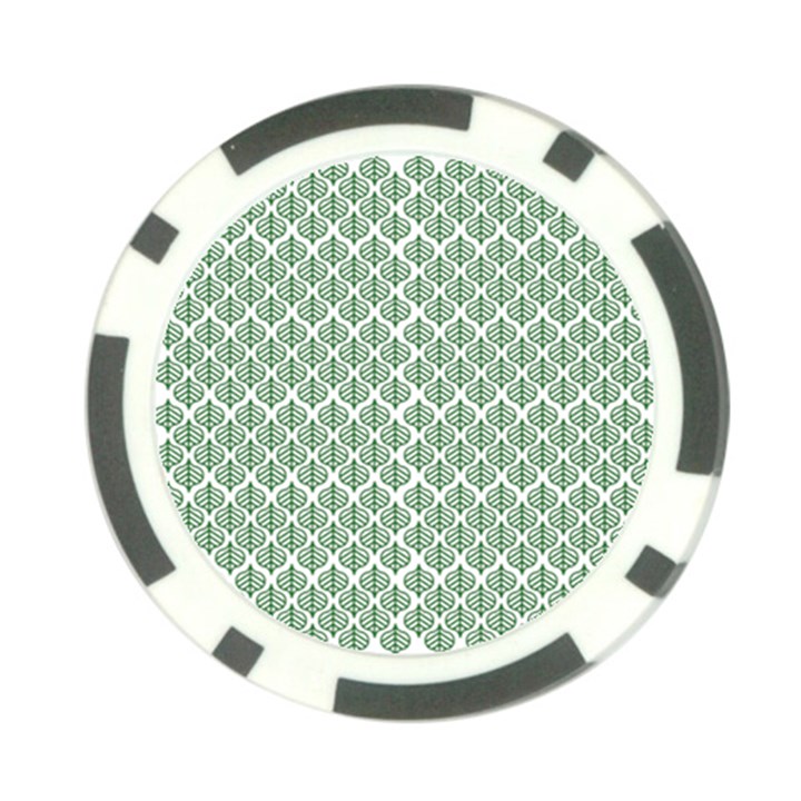 Green Leaf Pattern Poker Chip Card Guard