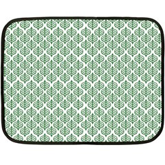 Green Leaf Pattern Double Sided Fleece Blanket (mini) 