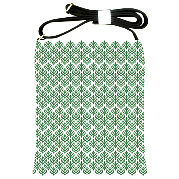 Green Leaf Pattern Shoulder Sling Bag