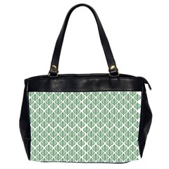 Green Leaf Pattern Oversize Office Handbag (2 Sides)