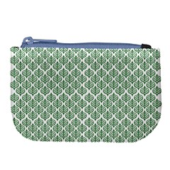 Green Leaf Pattern Large Coin Purse