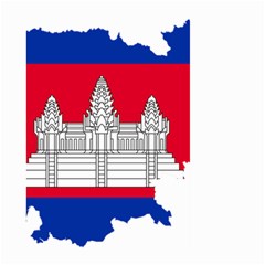 Flag Map Of Cambodia Large Garden Flag (two Sides) by abbeyz71