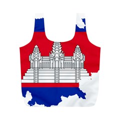 Flag Map Of Cambodia Full Print Recycle Bag (m) by abbeyz71
