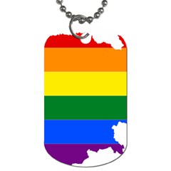 Lgbt Flag Map Of Cambodia Dog Tag (one Side) by abbeyz71