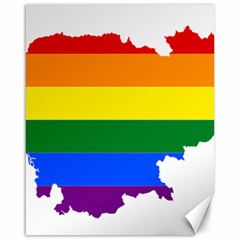 Lgbt Flag Map Of Cambodia Canvas 16  X 20  by abbeyz71