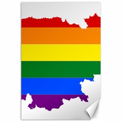 Lgbt Flag Map Of Cambodia Canvas 20  X 30  by abbeyz71