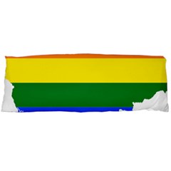 Lgbt Flag Map Of Cambodia Body Pillow Case (dakimakura) by abbeyz71