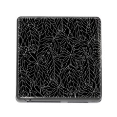 Autumn Leaves Black Memory Card Reader (Square 5 Slot)