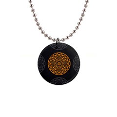 Background Design Pattern Tile 1  Button Necklace