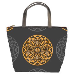 Background Design Pattern Tile Bucket Bag by Mariart