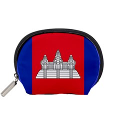 Vertical Display Of National Flag Of Cambodia Accessory Pouch (small) by abbeyz71