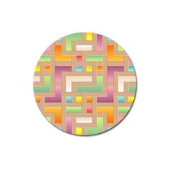 Abstract Background Colorful Magnet 3  (round) by HermanTelo