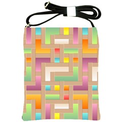 Abstract Background Colorful Shoulder Sling Bag by HermanTelo