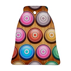 Background Colorful Abstract Brown Bell Ornament (Two Sides)